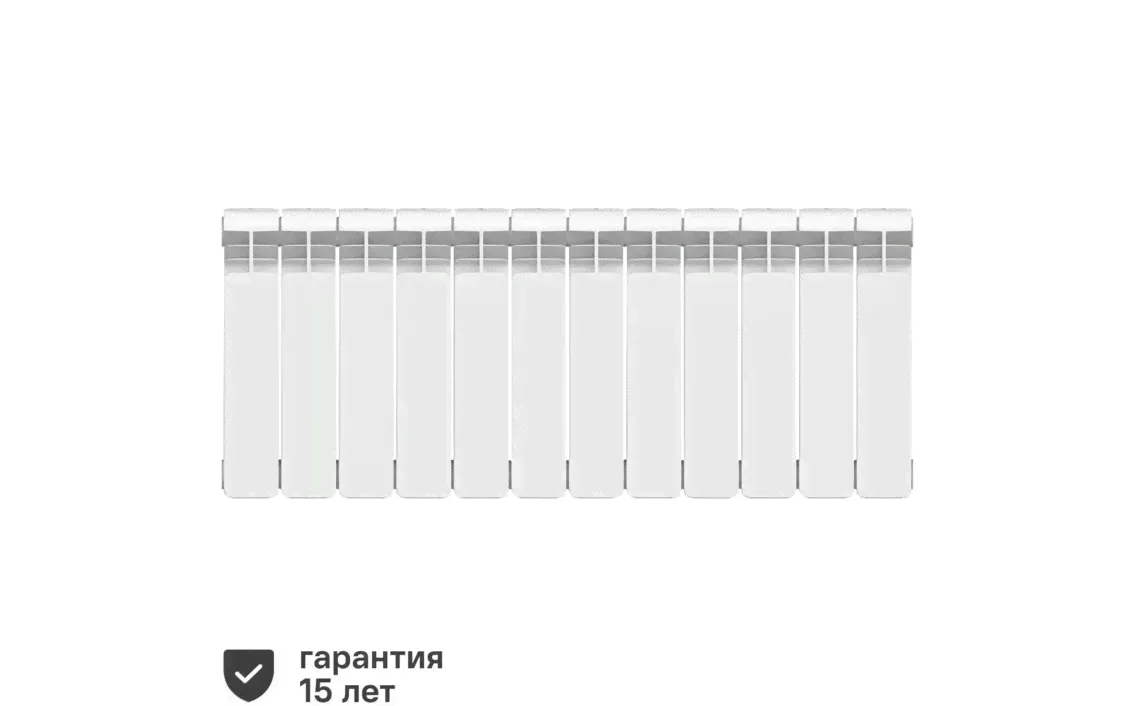 Радиатор Equation 350/90 биметалл 12 секций боковое подключение цвет белый